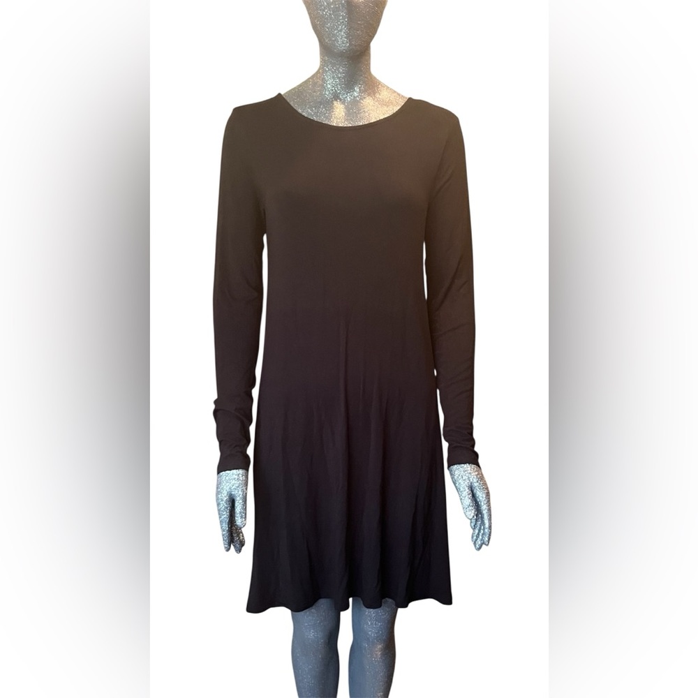 Old Navy Classic Black Long Sleeve Midi  Dress